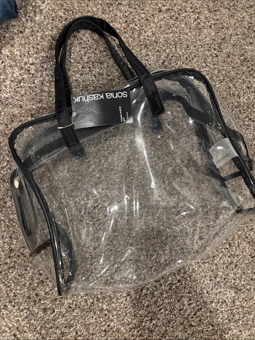 Sonia Kashuk Transparent Tote with Black Trim and Handles